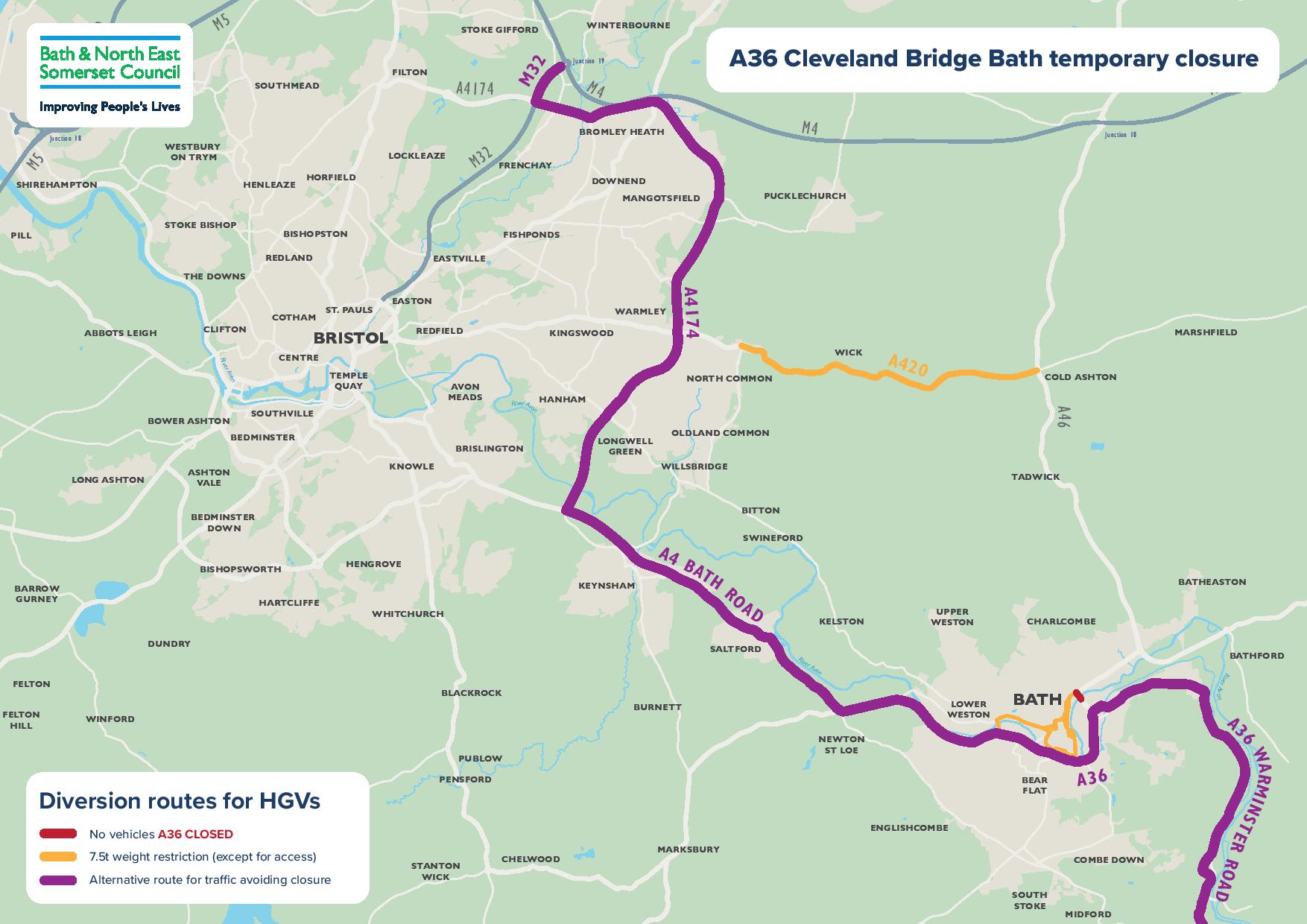 Information for coaches and heavy goods vehicles Bath and North